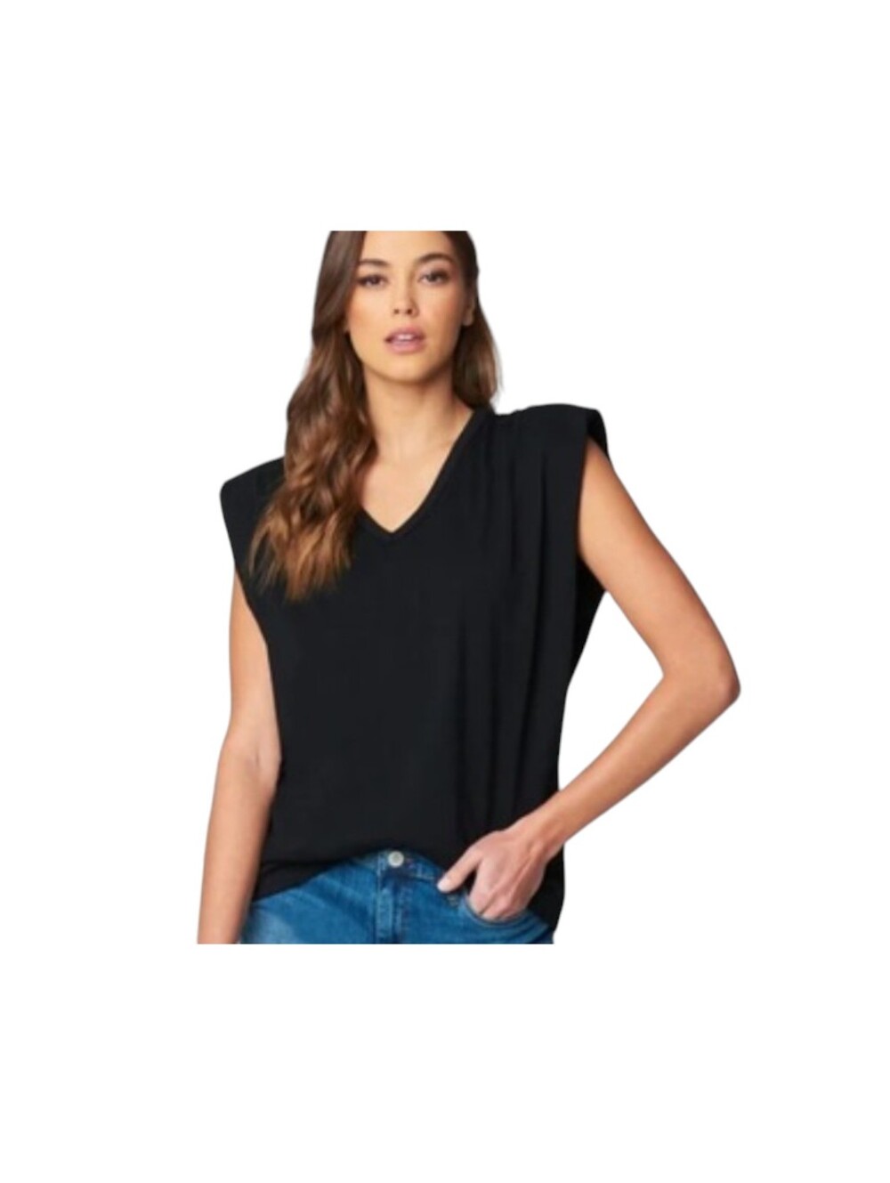 BLANK NYC Nights Like This Might Be Right Black Muscle Tank Size Small